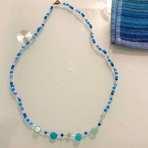 Long crystal necklace